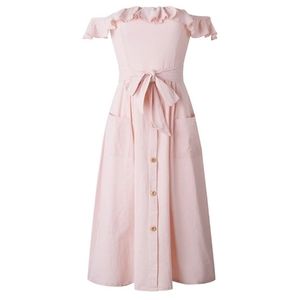 Womens Off Shoulder Maxi Dresses Summer Vintage Ru